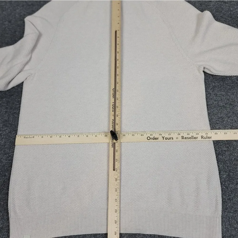 Lululemon Engineered Warmth 1/2 Zip Men’s Large Beige Knit Golf Sweater Pullover